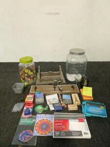 Beverage dispensers wall decor and office supplies