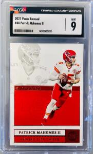 2021 Panini Encased #44 Patrick Mahomes II Graded Card- Mint 9