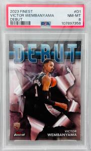 2023 Finest Victor Wembany AMA Debut Graded Card- #D1 NM-MT 8