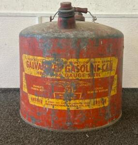 Vintage Eagle 5-Gallon Galvanized Gasoline Can