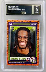 2024 Score-A-Treat Marvin Harrison Jr. #38 Rising Stars Pumpkin Rookie Graded Card- Mint 9