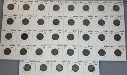 (37) Buffalo Nickels 1923-1938