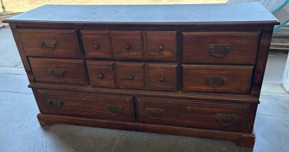 Wooden Dresser H 2&rsquo; 8&rdquo; W 4&rsquo; 11&rdquo; L 1&rsquo; 5&rdquo;