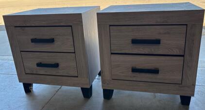 Set of 2 Grey Endtables H 1&rsquo; 11&rdquo; W 1&rsquo; 9.5&rdquo; L 1&rsquo; 3&rdquo;