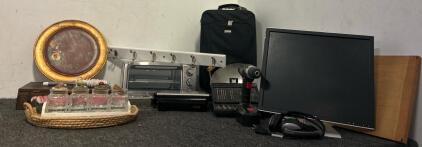 House Cleanout- Dell Computer, Jars, Coat Hanger, Convention Oven, Suitcase, Drill With Bits, And More
