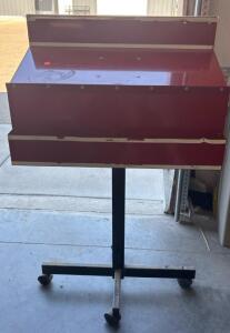 Metal Rolling Stand H 3&rsquo; 8&rdquo; W 2&rsquo; 2&rdquo; L 1&rsquo; 4&rdquo;