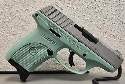 Ruger EC9s Pistol, 9mm, 7+1 Capacity, Stainless/Mint Green