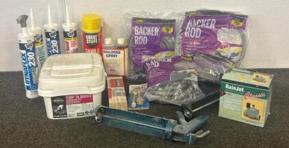 Builders Epoxy, Top&rsquo;N Bond Concrete Patcher, Rain Jet, Sealant, And More