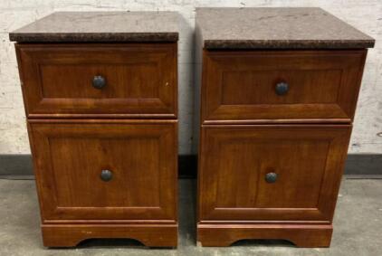 2 Wood Side Tables