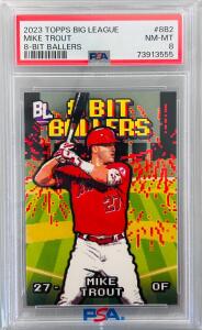 2023 Topps Big League Mike Trout 8-Bit Ballers Graded Card- #8B2 NM-MT 8