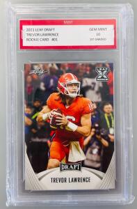 2021 Leaf Draft Trevor Lawrence Rookie Card #01 Graded Card- GEM MT 10