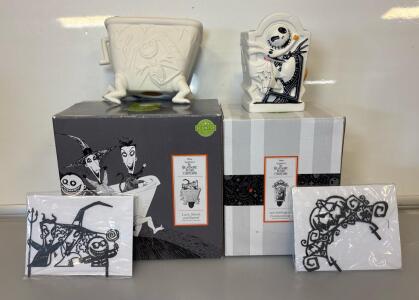 The Nightmare Before Christmas Jack Skellington Pumkin King And Lock, Shock, And Barrel Scentsy Plug In Warmers