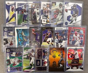 (17) Lamar Jackson Holo Football Cards