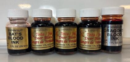 Espiritu Tinta/Ink Deer Blood, Bats Blood Ink, And Gragons Blood Ink For Calligraphy