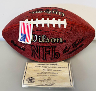 Drew Bledsoe Autographed Football With COA