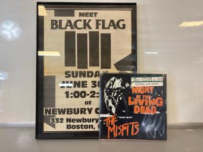 &ldquo;Black Flag&rdquo; Announcement Flyer Including The Misfits &ldquo;Night Of The Living Dead&rdquo; Album