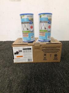 Two filters for pool pumps and an electric wall heater