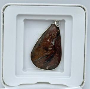 (1) Silver Genuine Gemstone Pendant- $100 Retail Value