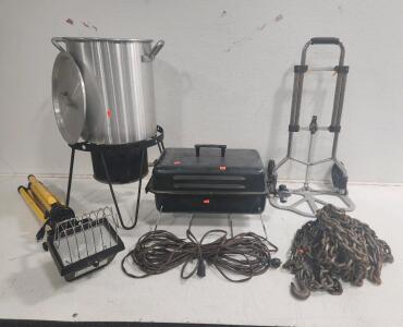 (1) Turkey Fryer (1) Outdoor Propane Grill And More