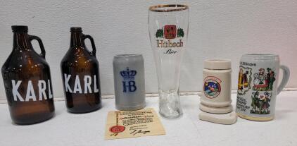 Beer Stein and Growler Lot
