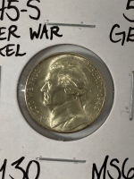 1945-S MS66 Silver War GEM Nickel