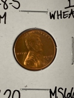 1948-S MS66RD Red GEM Wheat Penny