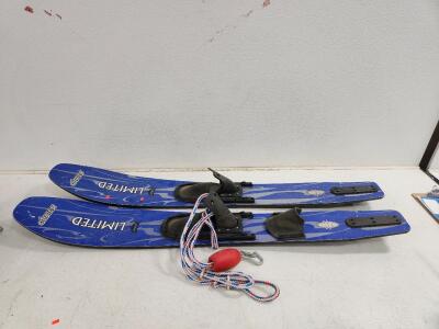 (2) O'brien Limited Snow Skis (2) Carlisle Boot N Shoe Brush And More