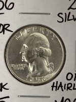 1956 MS65 Mint Error Silver Quarter