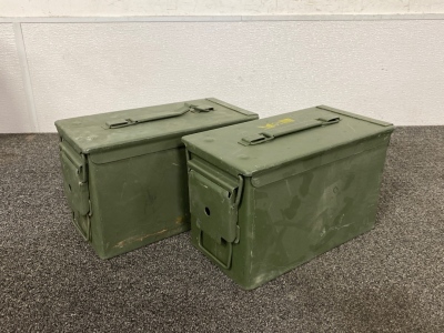 (2) Metal Ammo Cans