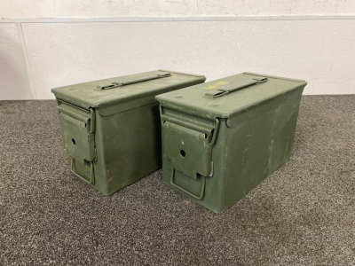 (2) Metal Ammo Cans