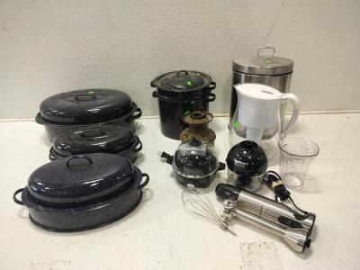 Vintage Roasters, DBL boiler Pot, Cuisinart Smart stick and kitchenware
