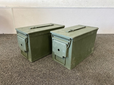 (2) Metal Ammo Cans