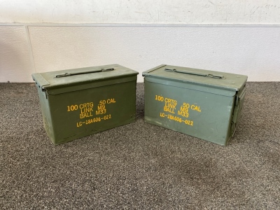 (2) Metal Ammo Cans