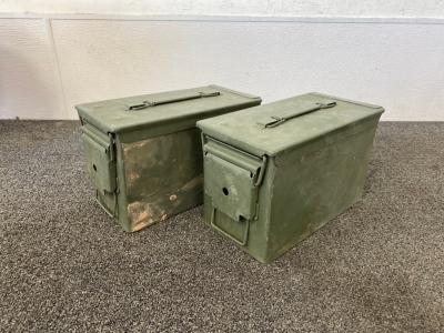 (2) Metal Ammo Cans