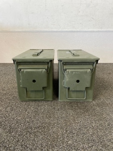 (2) Metal Ammo Cans