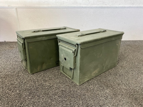 (2) Metal Ammo Cans