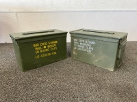 (2) Metal Ammo Cans