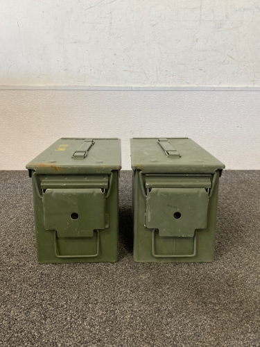 (2) Metal Ammo Cans