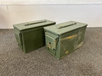 (2) Metal Ammo Cans