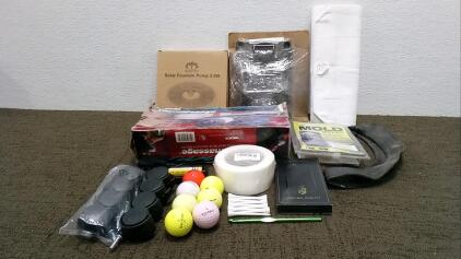Solar Fountain Pump, BoxLink Cleat Set, Massager, and More