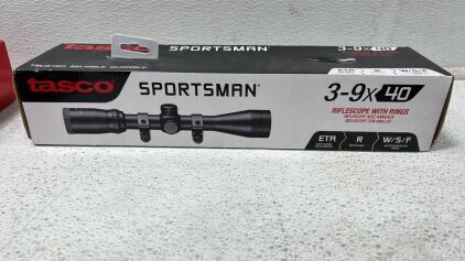 Tasco Sportsman 3-9x40 Rifle scope with rings,vintage truck,& More