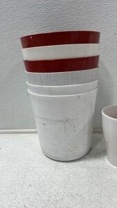 Assorted Ceramic Pots & Plastic