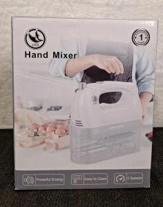 (1) Lord Eagle Hand Mixer, Electric 400W, 5 Speed Handheld Mixer W/ 5 Stainless Steel Accessories & (1) Box Of Assorted Amazon Overstock <br/>