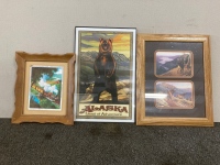 (3) Framed Prints