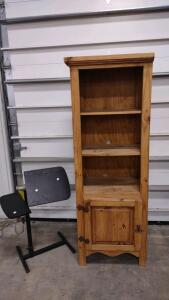 (1) Standing Corner Bookshelf (1) Long Wall Mount Shelf & (1) (Black) Adjustable Laptop Stand
