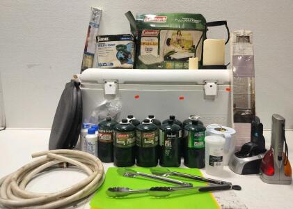Igloo Chest Cooler, Simer Portable Utility Pump, Medallion by Kirsch Pleated Shade, Propane Fuel and much more