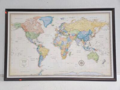 (1) Framed World Map