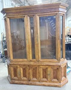 (1) Large Hutch w/ Lights- No Glass Shelves 7ft Tallx 69&rdquo; W