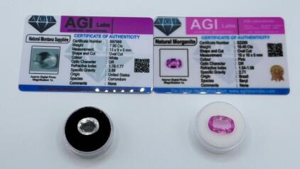 (2) Certified Natural Gemstones w/ COA&rsquo;s