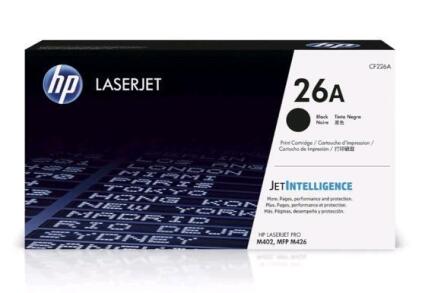 (1) HP 26A Black Toner Cartridge | Works with HP LaserJet Pro M402 Series, HP LaserJet Pro MFP M426 Series | CF226A